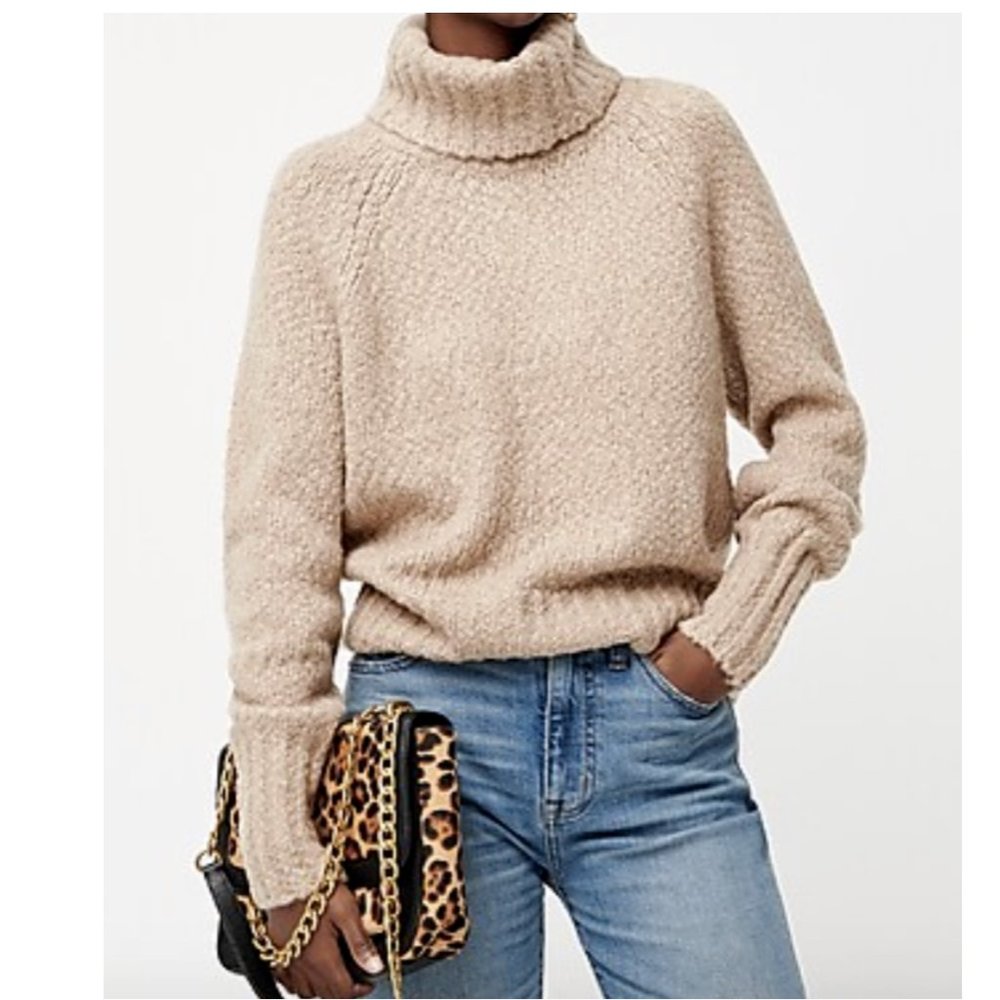 J. Crew Cream Turtleneck Sweater